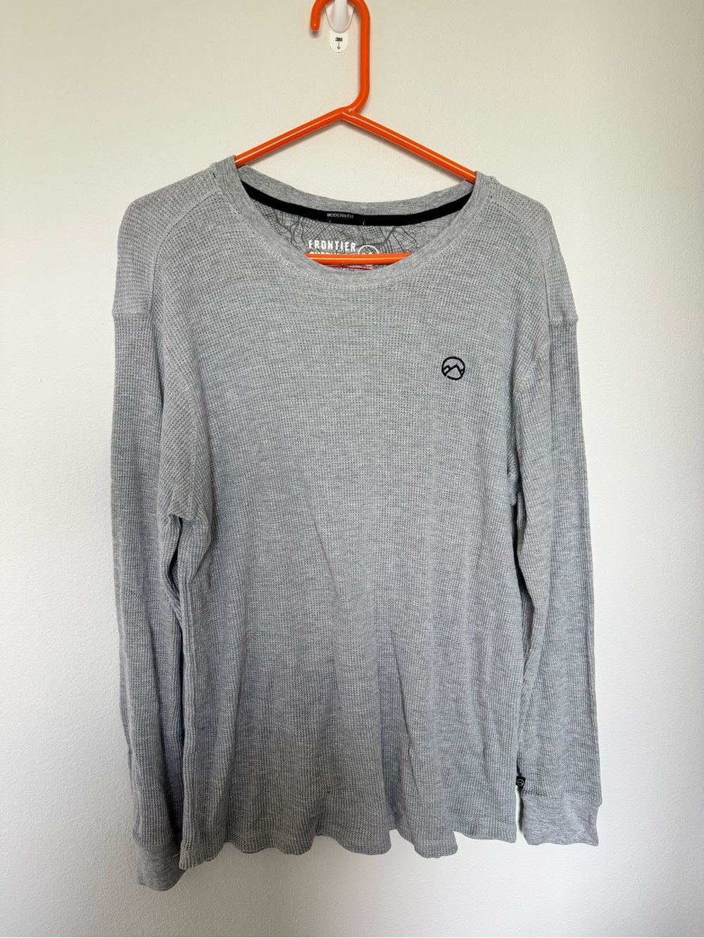 Grey Thermal Long-Sleeve Shirt for Men